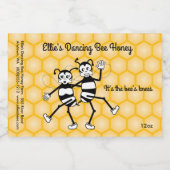 etiket van honingpot (Enkel label)