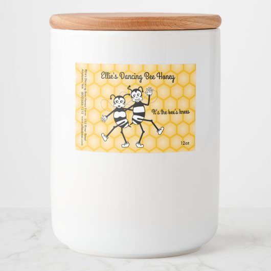  etiket van honingpot (Voorkant)