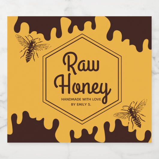 Etiket van honingproductenpot (Enkel label)