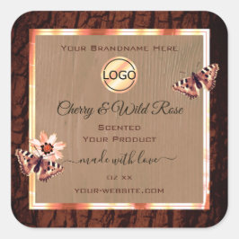 Etiket van houtarek Etiket op houtarek Butterts Lo