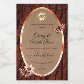 Etiket van houtarek Etiket op houtarek Butterts Lo (Enkel label)