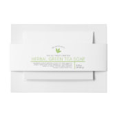 Etiket van kruidengroene theeszeep uitnodigingen wikkel (Voorkant Voorbeeld)