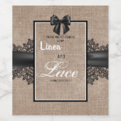 Etiket van linnen en kant (Enkel label)