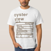 Etiket van oesterstew Nutrition Facts T-shirt (Voorkant)