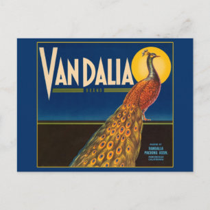  etiket van pacock-fruitkratten briefkaart