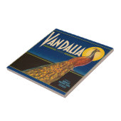  etiket van pacock-fruitkratten tegeltje (Zijkant)