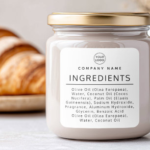 Etiket van producten op de lijst van witte of kleu