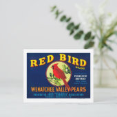 Etiket van rode vogelpestPashastin, WA Briefkaart (Staand voorkant)