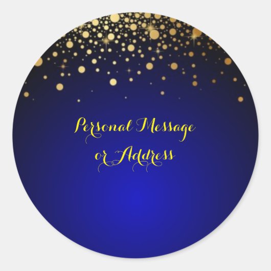 Etiket van Royal Blue en Gold bruiloft accessoires (Voorkant)