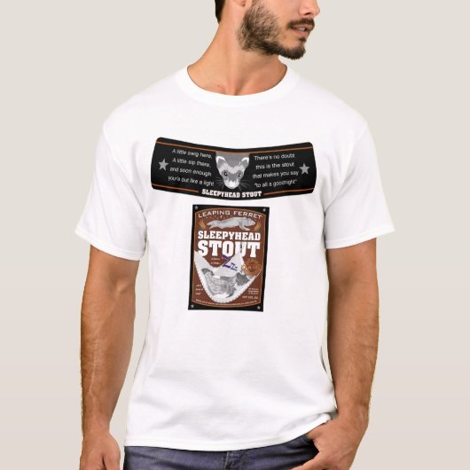 Etiket van slaapkop t-shirt (Voorkant)