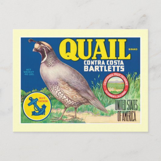 etiket van voedselproducten briefkaart (Voorkant)