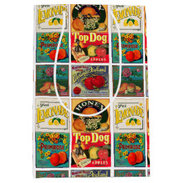  etiket van vruchten medium cadeauzakje