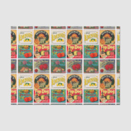  etiket van vruchten tissuepapier