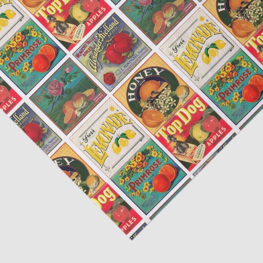  etiket van vruchten tissuepapier (Detail)