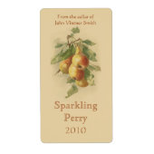 Etiket van wijnfles met peer (Voorkant)