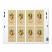 Etiket van wijnfles met peer (Full Sheet)