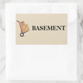 Etiket verhuisdoos - kelder (Tas)