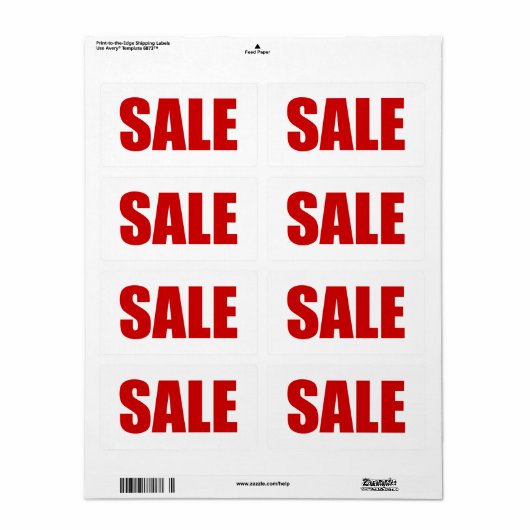 ETIKET VERKOOP (Full Sheet)