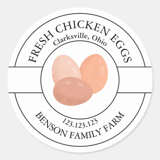 Etiket verse kippeneieren (Voorkant)