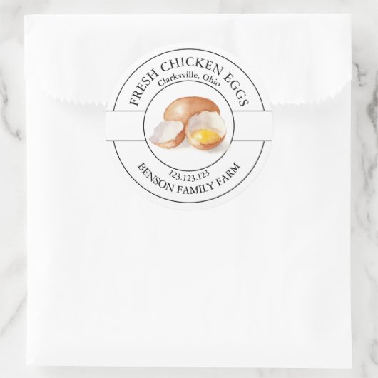 Etiket verse kippeneieren (Tas)