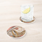 etiket verse oesters zandsteen onderzetter (Zijkant)