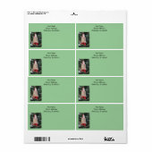 Etiket - Verzending - Antiek kerstman in boom (Full Sheet)