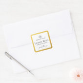 Etiket vierkant faux gouden rand wit product etike (Envelop)