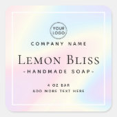 Etiket vierkant holografisch uitgelijnd etiket met (Voorkant)