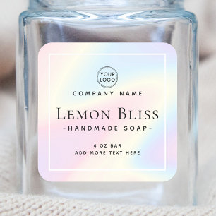 Etiket vierkant holografisch uitgelijnd etiket met