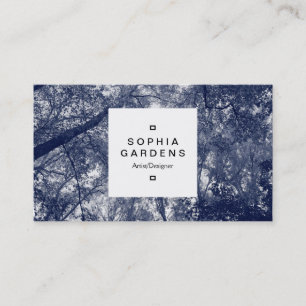 Etiket vierkantje 03a - Blauwe herfst Visitekaartje