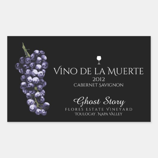 Etiket vino de la muerte (Voorkant)