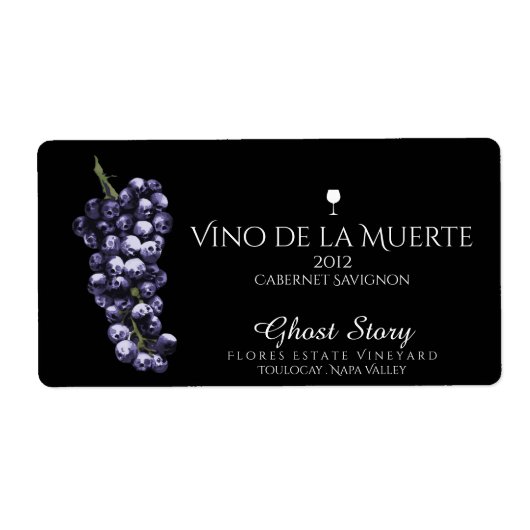 Etiket vino de la muerte (Voorkant)