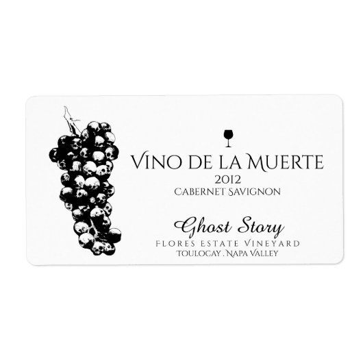 Etiket vino de la muerte (Voorkant)