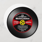  etiket Vinyl 45 Record Birthday Party Kaart (Voorkant / Achterkant)