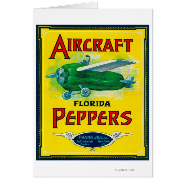 Etiket vliegtuig Pepper (Voorkant)