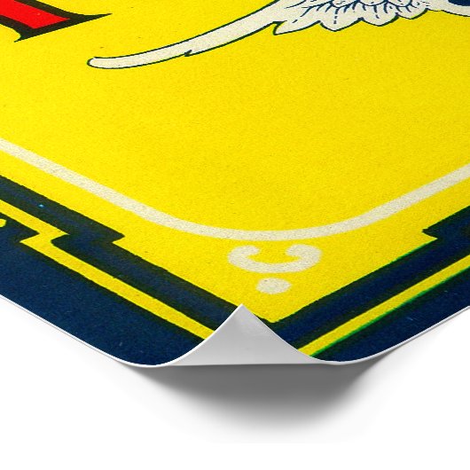 Etiket vliegtuig Pepper Poster (Hoek)