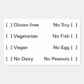 Etiket voedingsdieet (Voorkant)