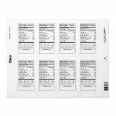 Etiket voedingsfeiten (inblikken, boerenmarkt) (Full Sheet)