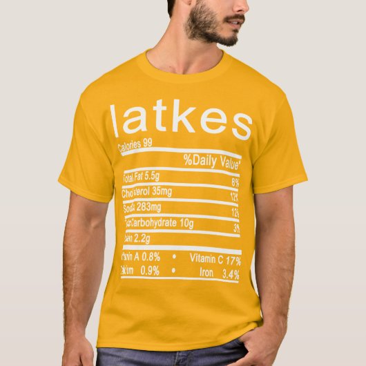 Etiket Voedingsfeiten T-shirt (Voorkant)