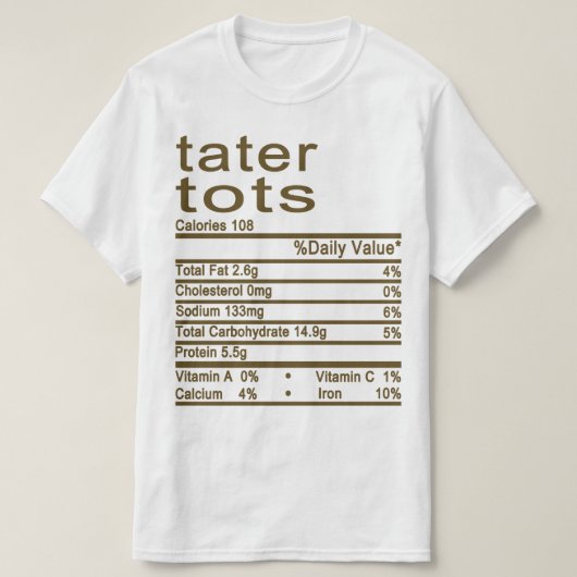 Etiket voedingsffecten t-shirt (Design voorkant)