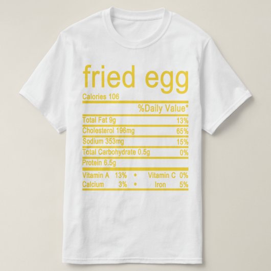 Etiket voedingsffecten t-shirt (Design voorkant)