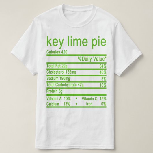 Etiket voedingsffecten t-shirt (Design voorkant)