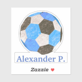 Etiket Voetbal kind Sticker