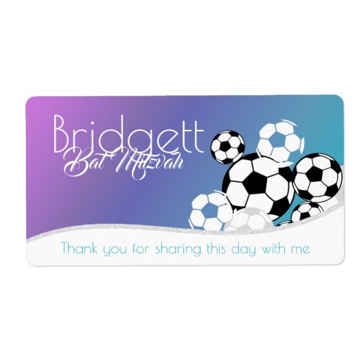 Etiket Voetbal Mitzvah (Voorkant)