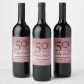 Etiket voor 50 en Fabulous Wine (Flessen)