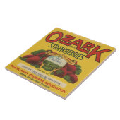 Etiket voor aardbeienaardbei tegeltje (Zijkant)