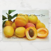 Etiket voor Abrikozenjam met thuismerk (Enkel label)