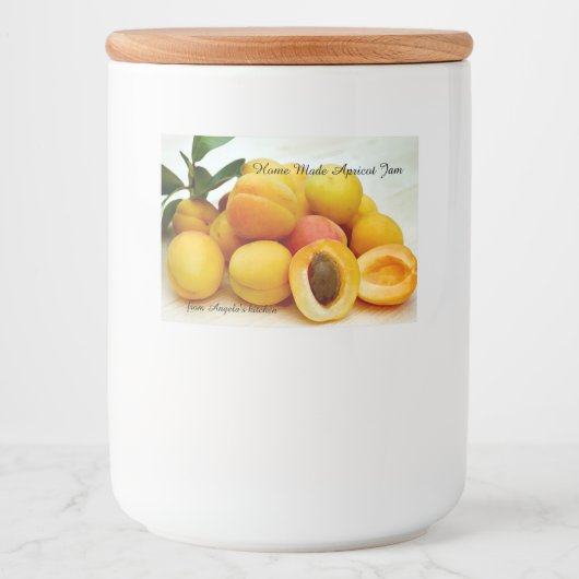 Etiket voor Abrikozenjam met thuismerk (Voorkant)