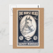 Etiket voor afstemming - De paardenkop Briefkaart (Voorkant / Achterkant)