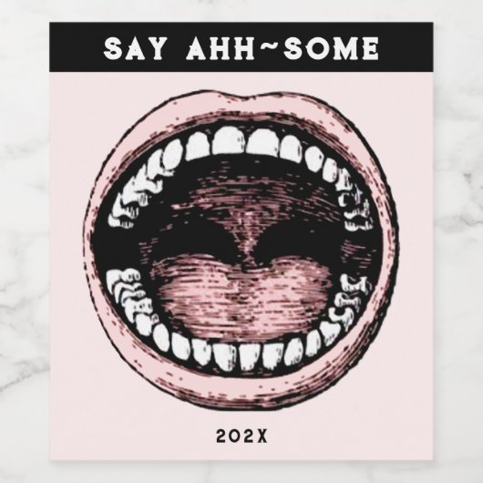 Etiket voor Afstuderen van de tandheelkunde (Enkel label)